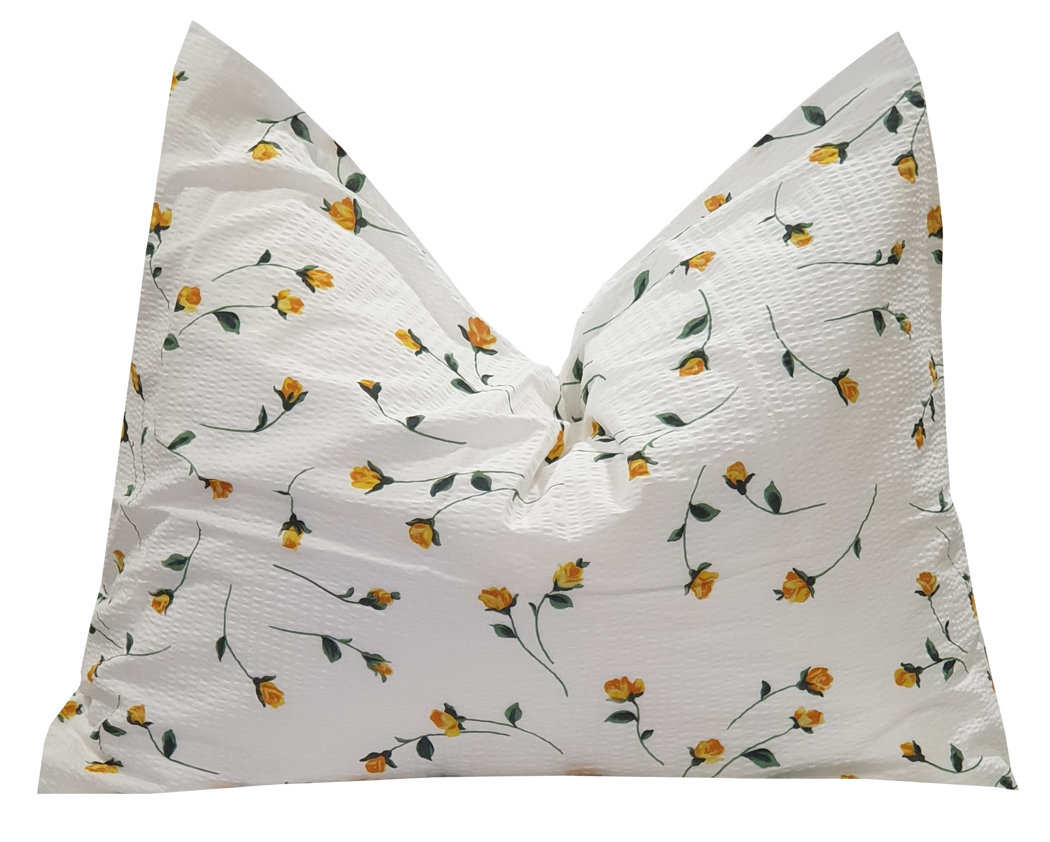 Preview: Polsterbezug, Rose gelb, 60/80 mit Zipp