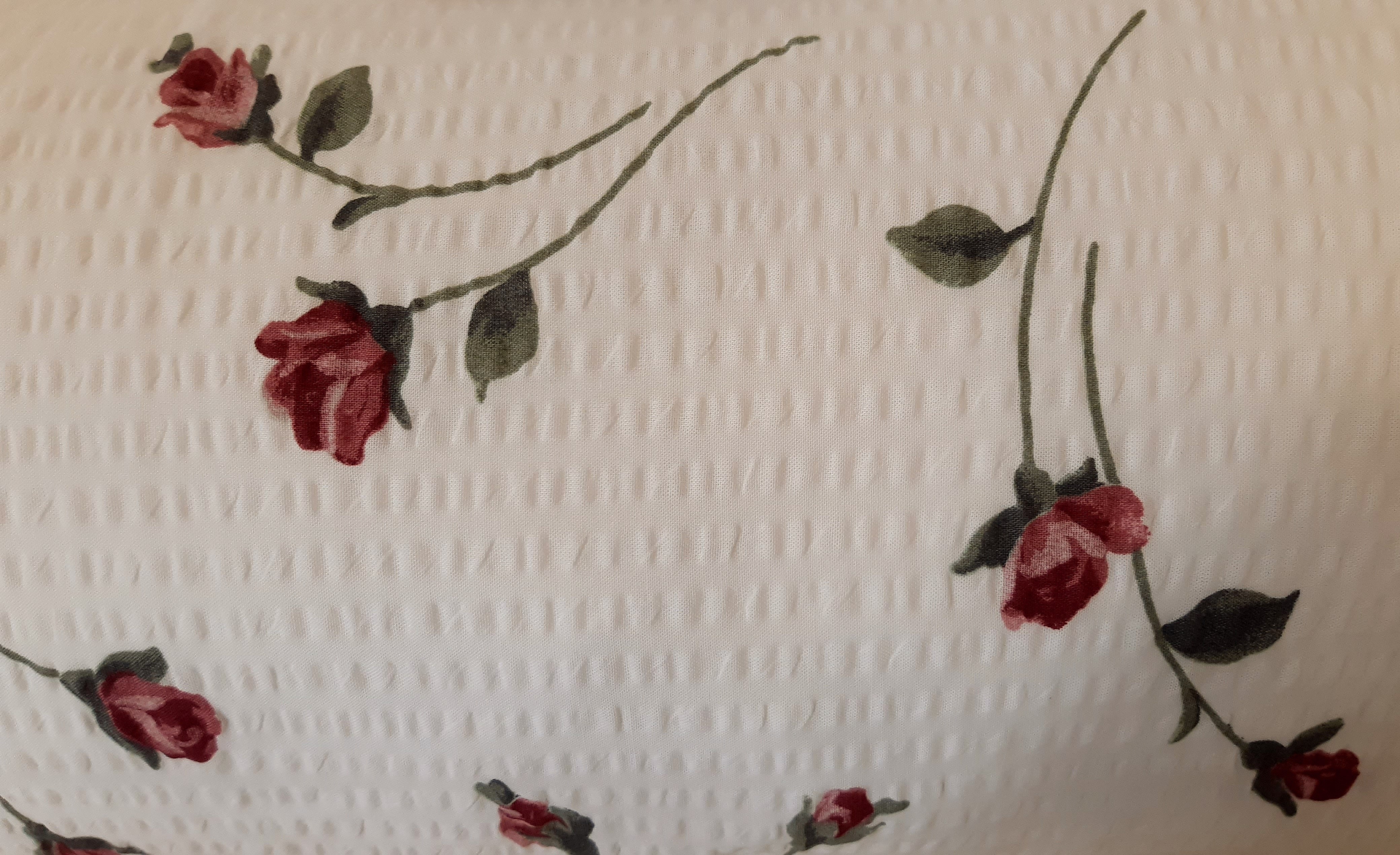 Preview: Polsterbezug, Rose rot, 60/80 mit Zipp