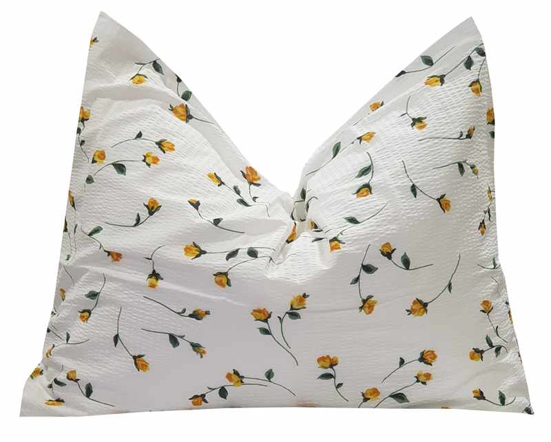 Polsterbezug, Rose gelb, 60/80 mit Zipp