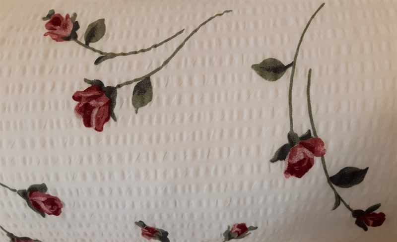 Polsterbezug, Rose rot, 60/80 mit Zipp